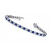 10.00 ct Ladies Round Cut Diamond And Sapphire Tennis Bracelet in 14 kt White Gold 10.00 ct Ladies Round Cut Diamond And Sapphire Tennis Bracelet in 14 kt White Gold